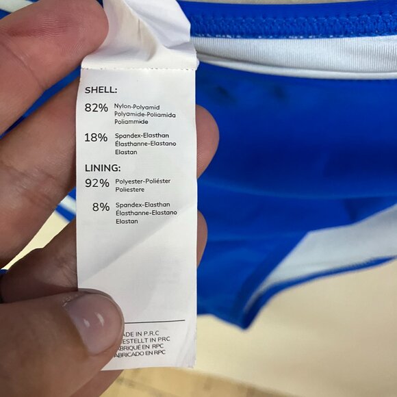 Cupshe Women's Large Chick Blue 2 Piece Tankini Swimdress Flattering Ruching - Picture 8 of 16